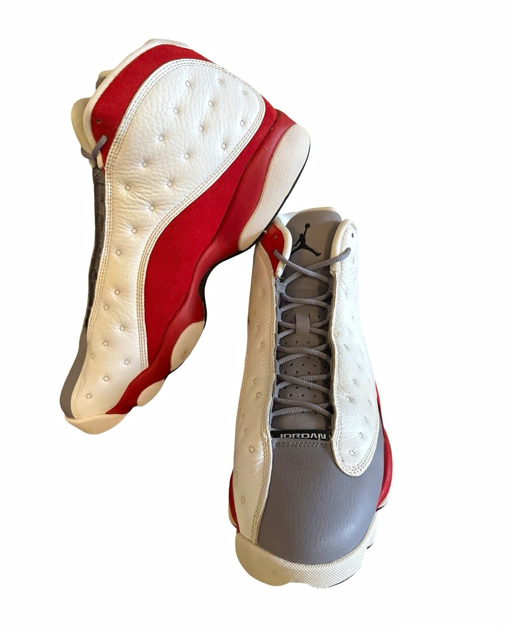 Jordan Air Jordan 13 Retro White/Red/Gray Mid Top Leather Men’s Basketball